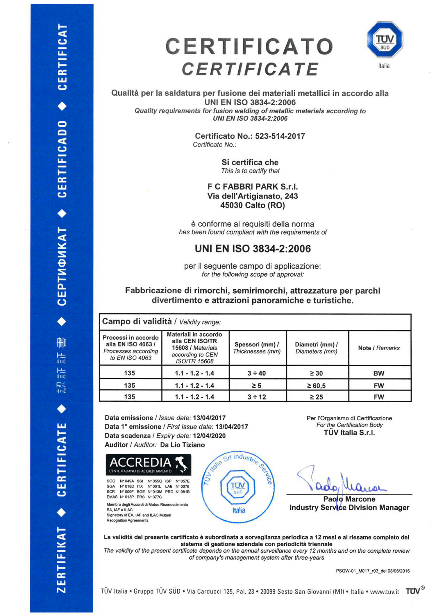 UNI EN ISO 3834-2